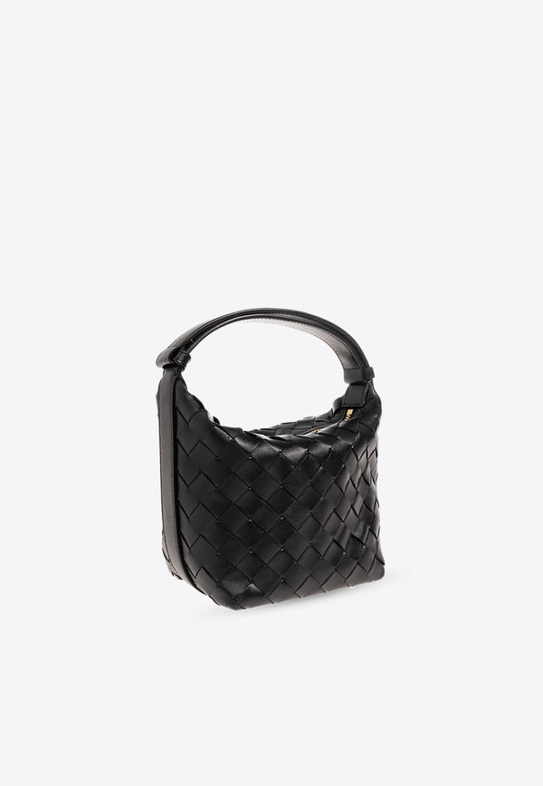 Bottega Veneta Candy Wallace Intrecciato Leather Top Handle Bag Black 776781 V3IV1-8425