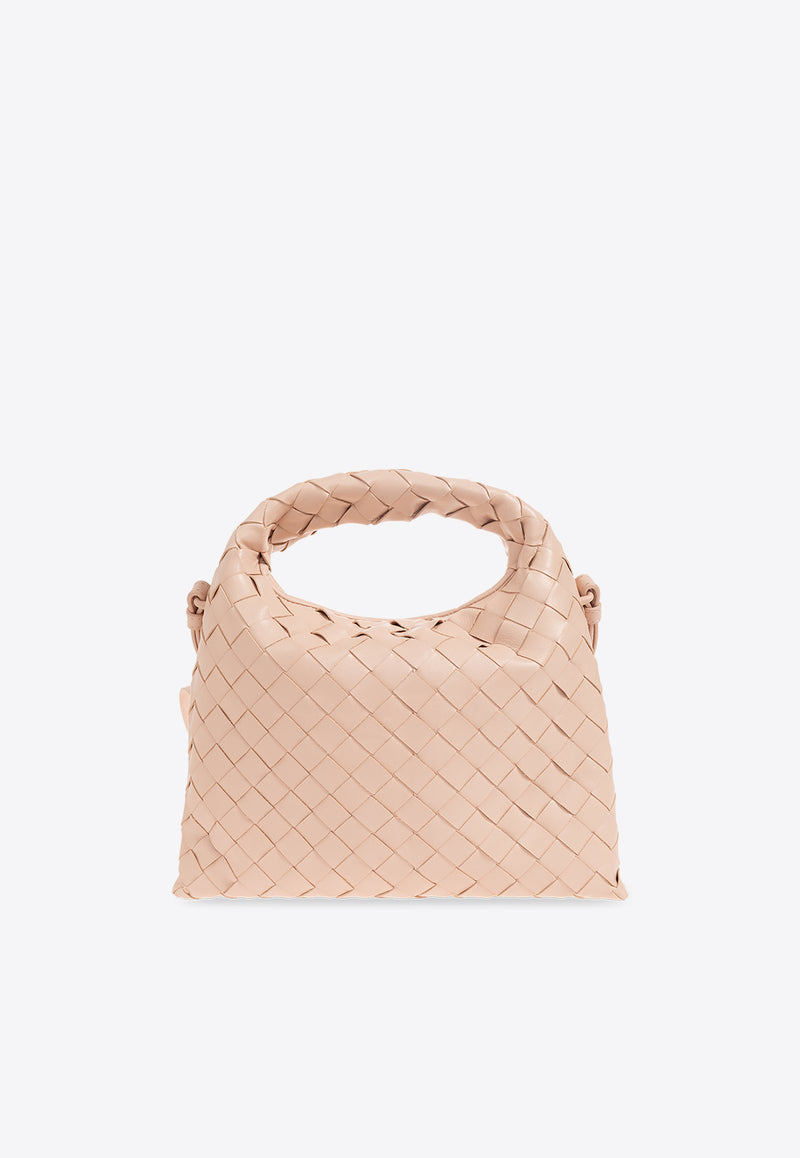 Bottega Veneta Mini Hop Intrecciato Leather Top Handle Bag Pink 777586 V3IV1-6913