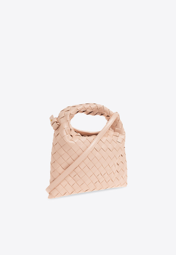 Bottega Veneta Mini Hop Intrecciato Leather Top Handle Bag Pink 777586 V3IV1-6913