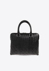 Bottega Veneta Slim Dégradé Intrecciato Leather Briefcase Black 778081 V3R51-8803