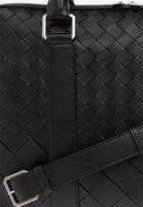 Bottega Veneta Slim Dégradé Intrecciato Leather Briefcase Black 778081 V3R51-8803