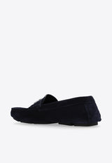 Dolce & Gabbana DG Logo Suede Loafers Navy A50598 AT441-86115