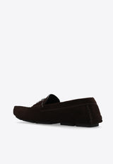 Dolce & Gabbana DG Logo Suede Loafers Brown A50598 AT441-80081