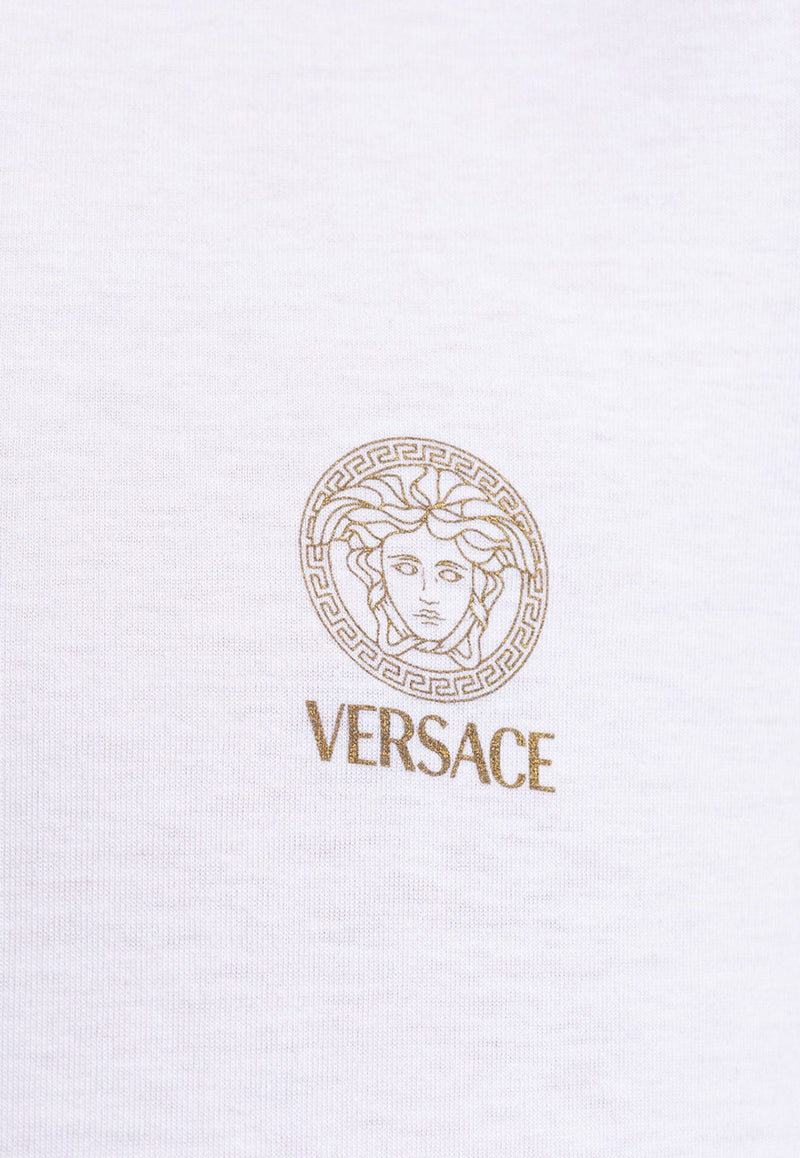 Versace La Medusa Crewneck T-shirts - Set of 2 White AU10193 1A10011-A1001