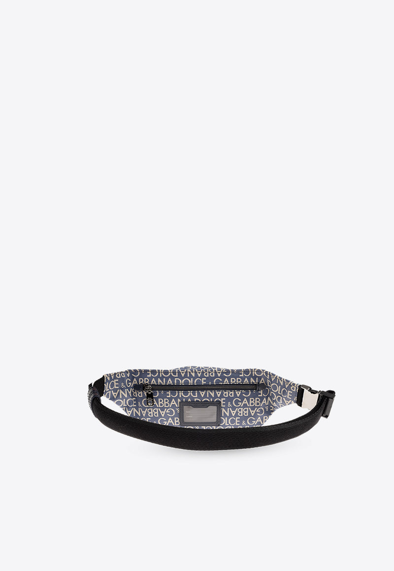 Dolce & Gabbana Small Coated Jacquard Belt Bag Blue BM2218 AJ705-8L625