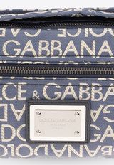 Dolce & Gabbana Small Coated Jacquard Belt Bag Blue BM2218 AJ705-8L625