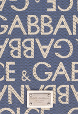 Dolce & Gabbana Coated Jacquard Passport Holder Blue BP2215 AJ705-8L625