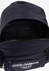 Rubberized Logo Nylon Backpack