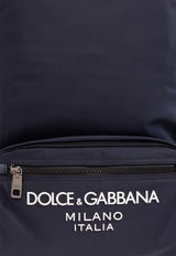 Rubberized Logo Nylon Backpack