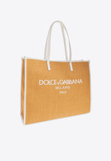 Dolce & Gabbana Large Woven Raffia Tote Bag Beige BB2274 AS525-8F356