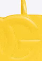 Dolce & Gabbana Small DG Logo Calf Leather Tote Bag Yellow BB7337 AW576-80205