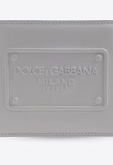 Dolce & Gabbana Logo Plaque Bi-Fold Leather Wallet Gray BP1321 AG218-80753