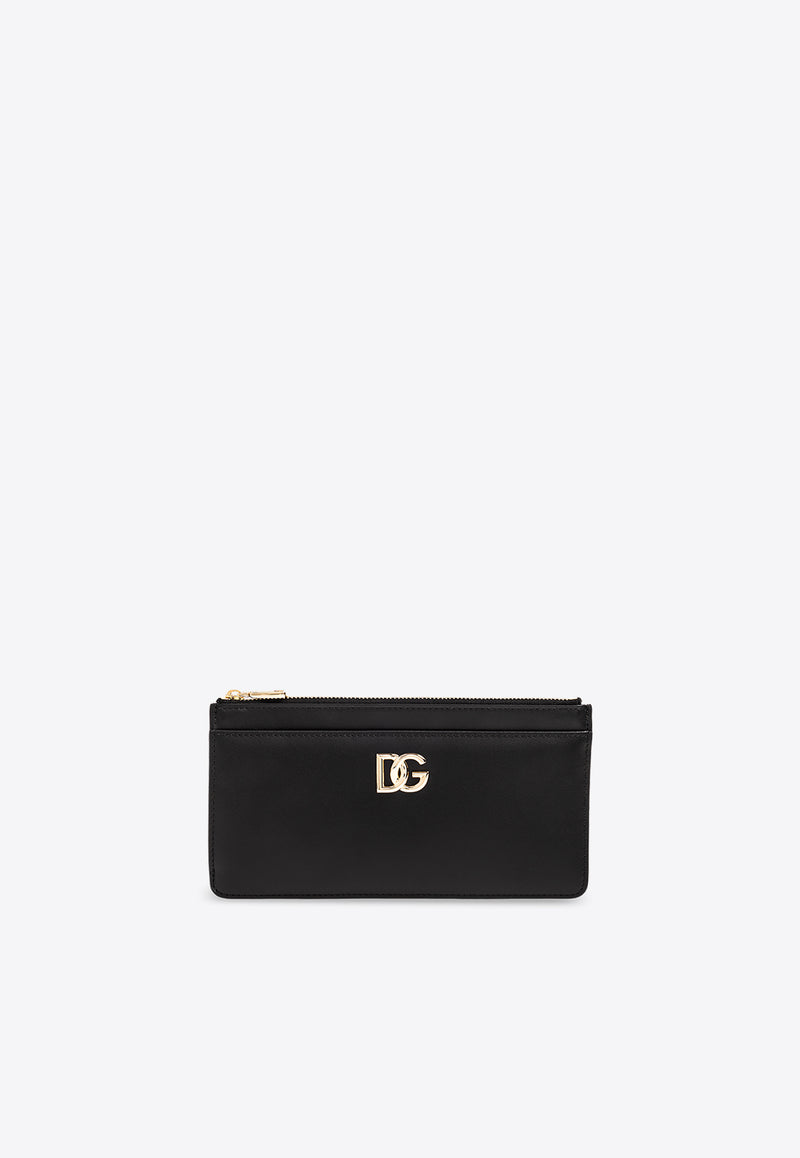 Dolce & Gabbana DG Logo Leather Cardholder Black BI3291 AW576-80999