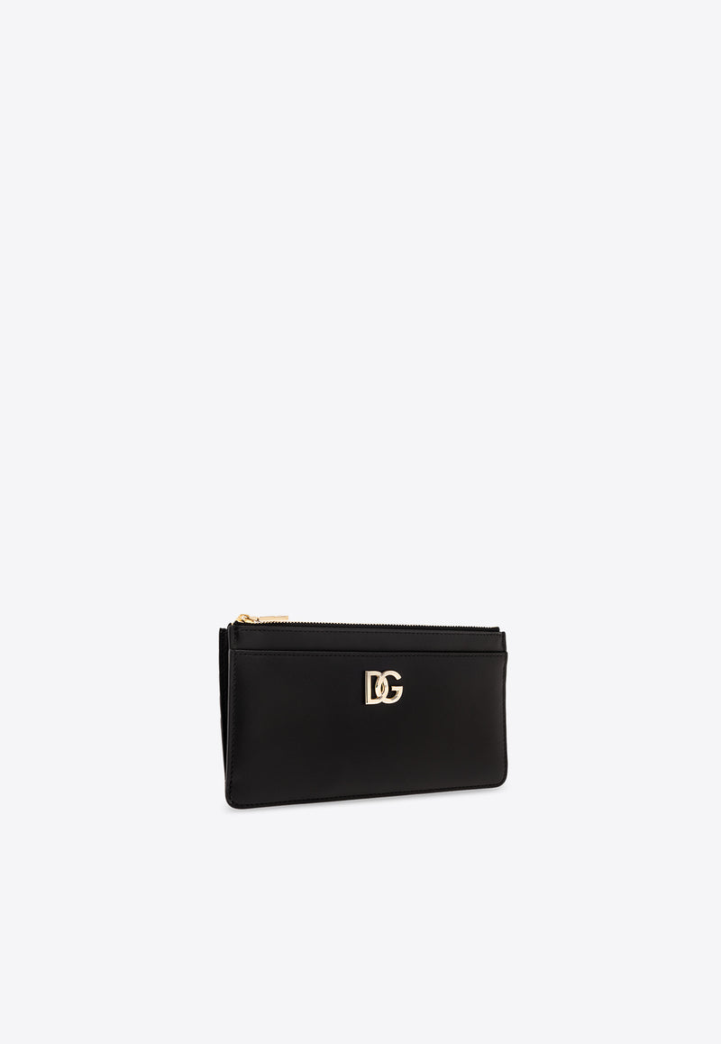 Dolce & Gabbana DG Logo Leather Cardholder Black BI3291 AW576-80999