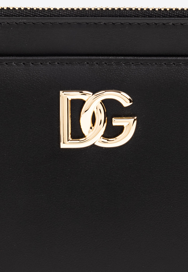 Dolce & Gabbana DG Logo Leather Cardholder Black BI3291 AW576-80999