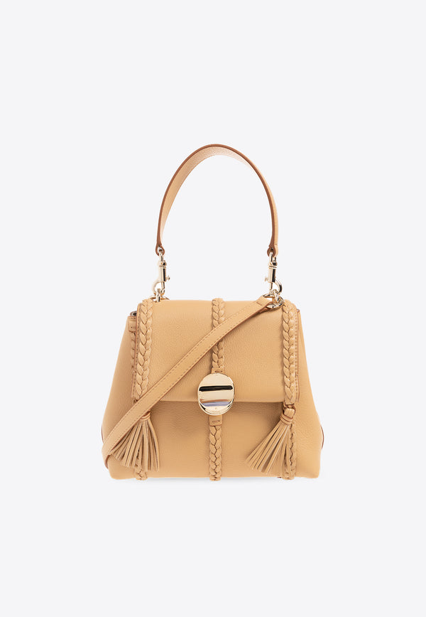 Chloé Small Penelope Leather Top Handle Bag Beige CHC23US567 K15-281