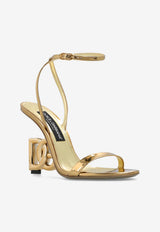 Dolce & Gabbana Keira 105 Metallic Leather Sandals Gold CR1610 AT457-8H958
