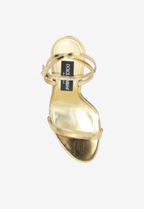 Dolce & Gabbana Keira 105 Metallic Leather Sandals Gold CR1610 AT457-8H958