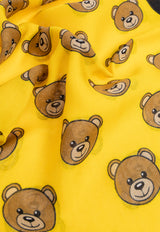 Moschino All-Over Teddy Bear Print Scarf Yellow E5169 M5217-009