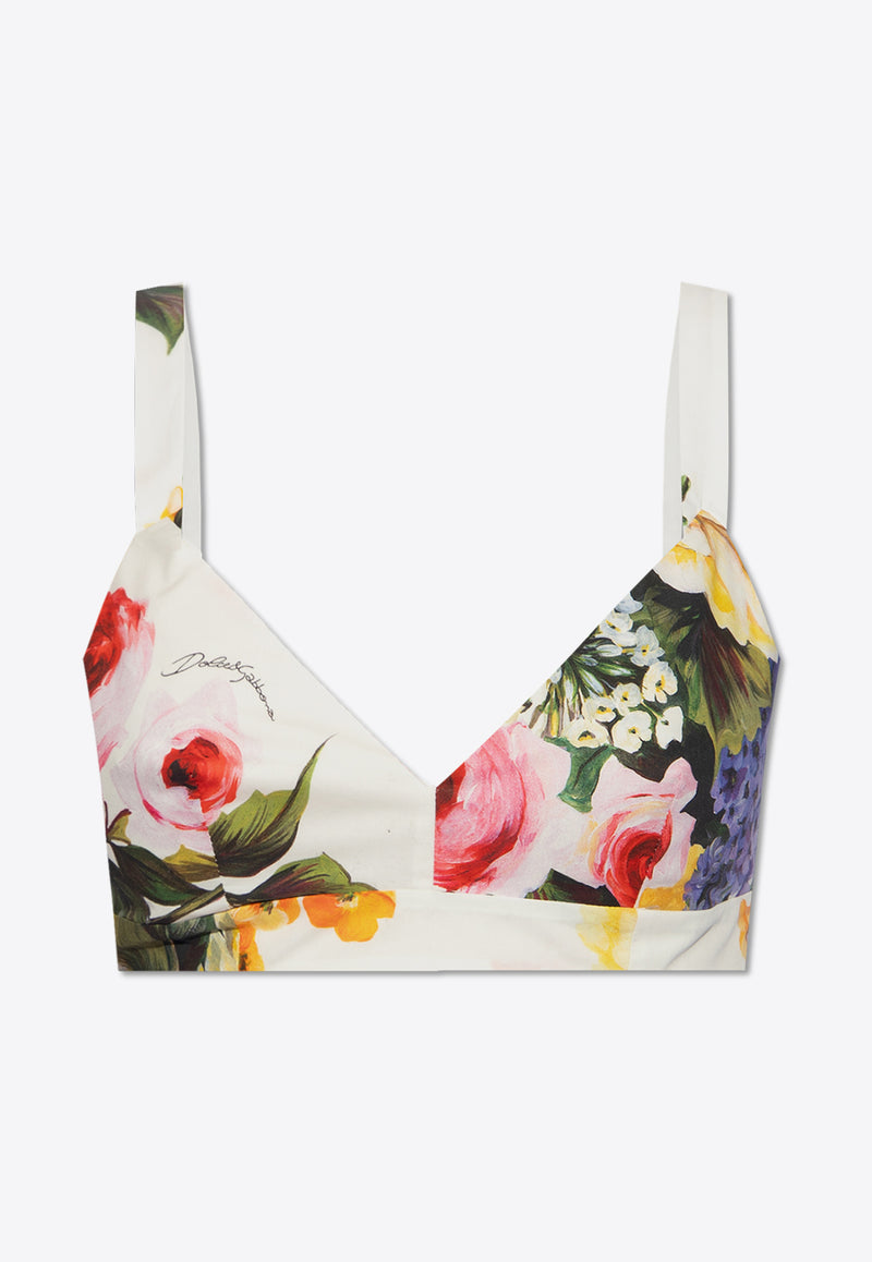 Dolce & Gabbana Garden Print Bralette Top Multicolor F756LT HS5Q1-HA4YB