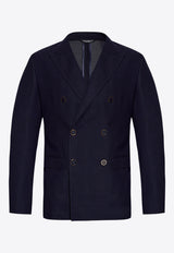 Dolce & Gabbana Double-Breasted Wool Blazer Blue G2NW1T FM2GU-S8031