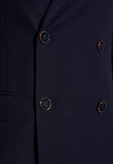 Dolce & Gabbana Double-Breasted Wool Blazer Blue G2NW1T FM2GU-S8031