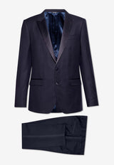 Single-Breasted Wool Blend Suit