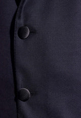 Single-Breasted Wool Blend Suit