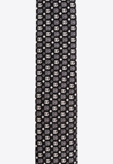 Dolce & Gabbana DG Logo Jacquard Silk Tie Black GT149E G0XCR-HNXKA