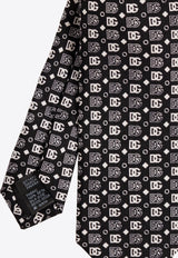 Dolce & Gabbana DG Logo Jacquard Silk Tie Black GT149E G0XCR-HNXKA