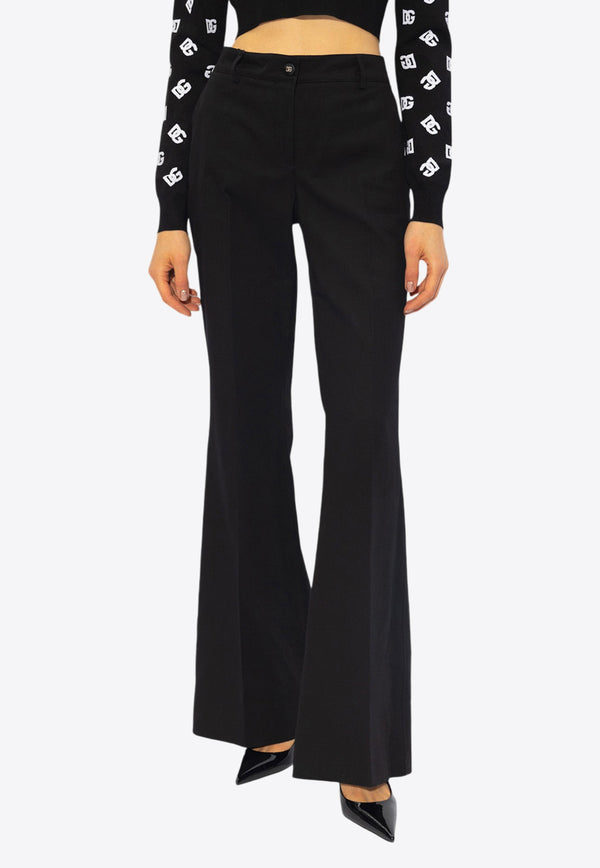 Dolce & Gabbana Twill Flared Pants Black FTC2MT FUFJU-N0000