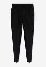 Dolce & Gabbana DG Logo Jacquard Silk Pants Black GV4DAT FJ1FK-N0000