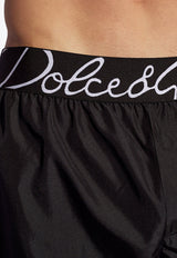 Dolce & Gabbana Logo Waistband Swim Shorts Black KĄPIELOWE M4F27T FUSFW-N0000