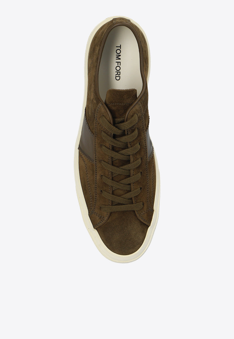 Tom Ford Cambridge Suede Low-Top Sneakers Brown J0974 LCL046N-3EW11