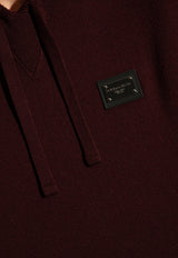 Dolce & Gabbana Logo Plaque Hooded Sweater Bordeaux GXO33T JEMQ3-R0108