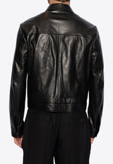 Dolce & Gabbana Zip-Up Leather Jacket Black G9ATUL HULUH-N0000