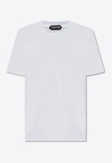 Tom Ford Logo Embroidered Crewneck T-shirt White JCS004 JMT002S23-AW100