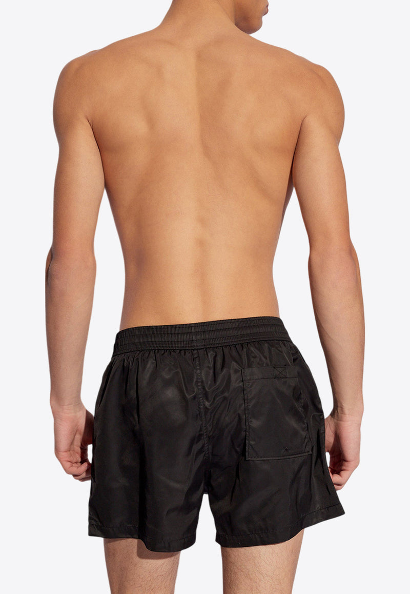 Off-White OFF Stamp Swim Shorts Black KĄPIELOWE OMFD011C99 FAB001-1001