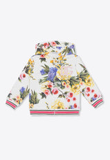 Dolce & Gabbana Kids Babies Floral Print Zip-Up Hoodie Multicolor L2JW9X HS7OJ-HA4YB