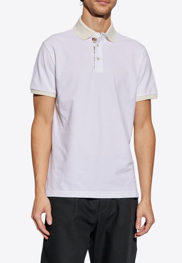 Etro Pegaso Embroidered Polo T-shirt White MRMD0005 AC174-W0800