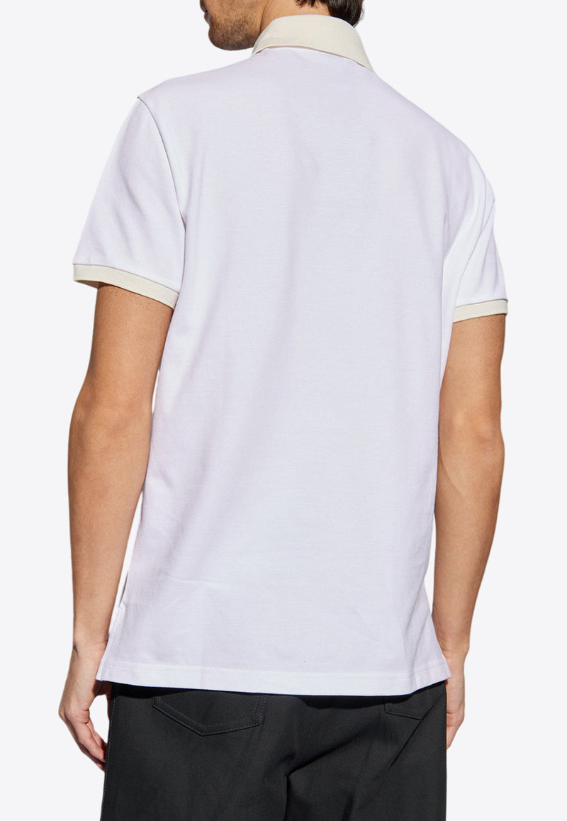 Etro Pegaso Embroidered Polo T-shirt White MRMD0005 AC174-W0800