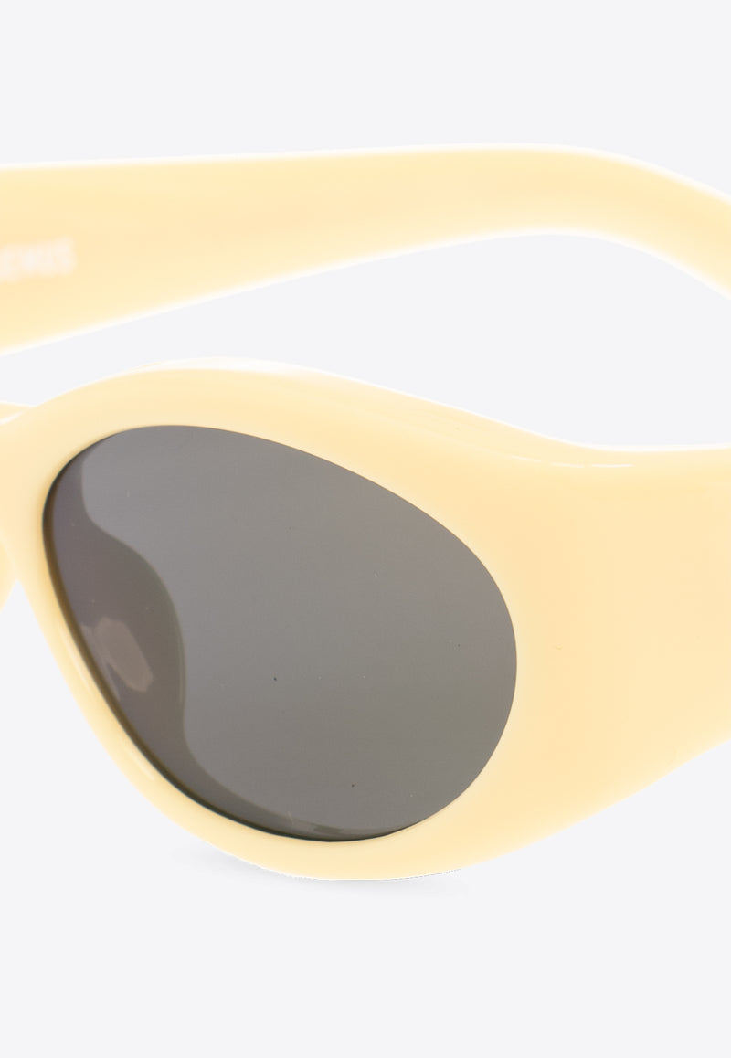 Jacquemus The Ovalo Sunglasses Gray JAC4C4SUN 0-0