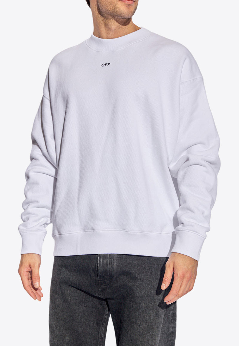 Off-White OFF Stamp Crewneck Sweatshirt White OMBA054C99 FLE006-0110