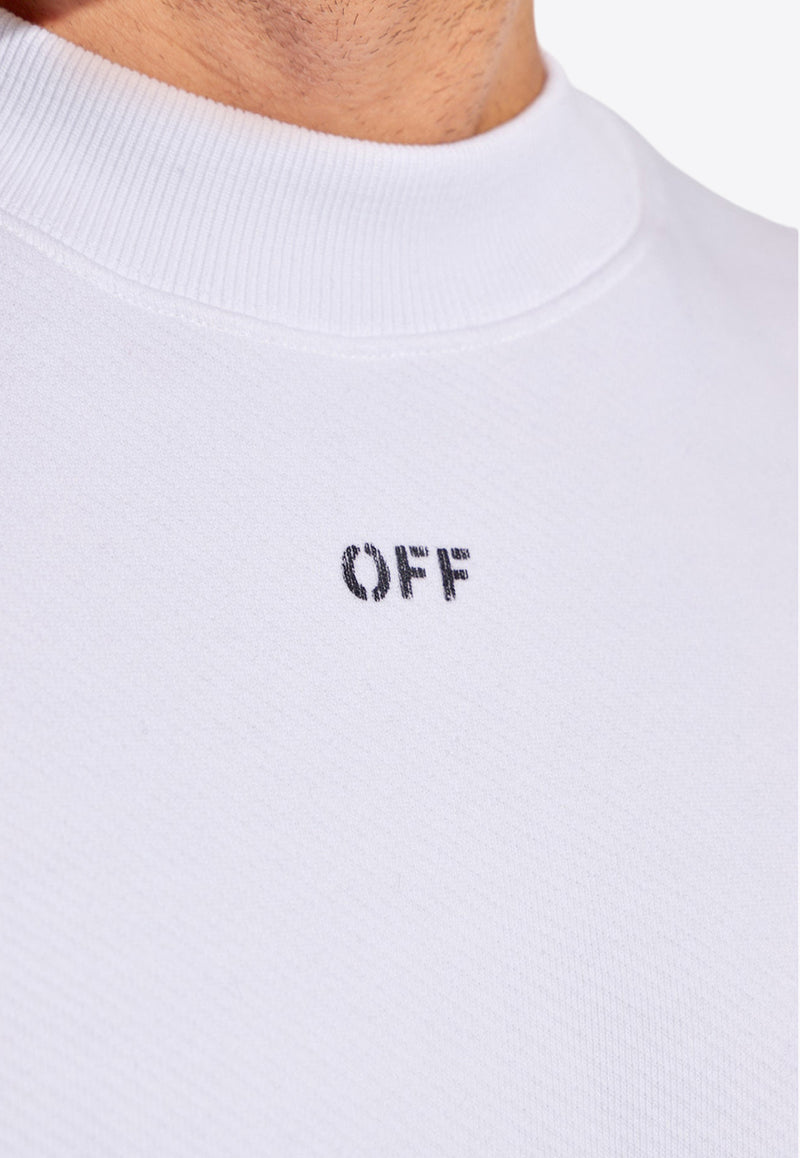 Off-White OFF Stamp Crewneck Sweatshirt White OMBA054C99 FLE006-0110