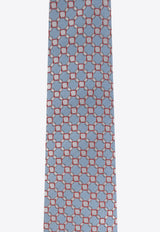 Etro Jacquard Pattern Silk Tie Blue MASA0001 AS109-S9880