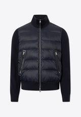 Tom Ford Zip-Up Cardigan with Down Panel Blue KZY001 YMW039S24-HB800