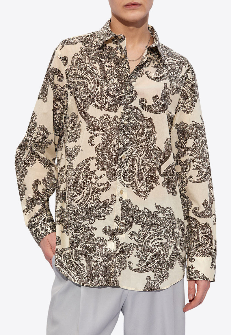 Etro Paisley Print Long-Sleeved Shirt Cream MRIC0012 99SA588-X0800