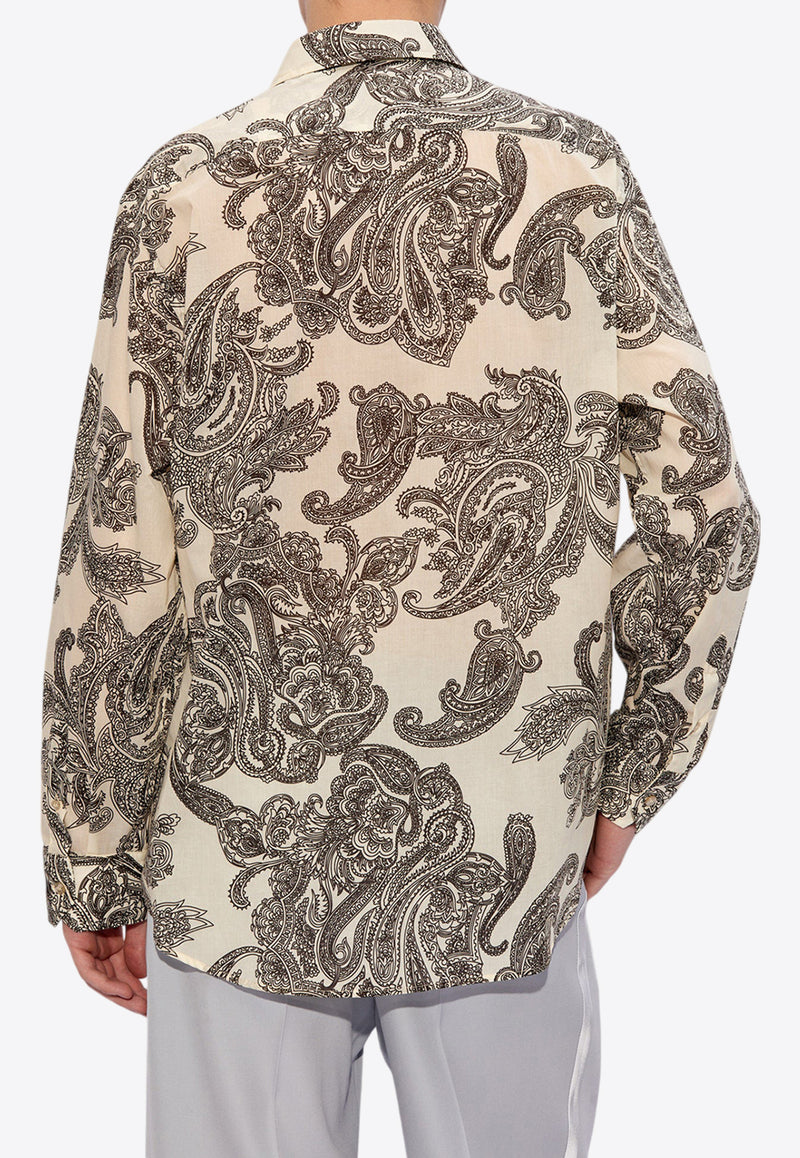 Etro Paisley Print Long-Sleeved Shirt Cream MRIC0012 99SA588-X0800