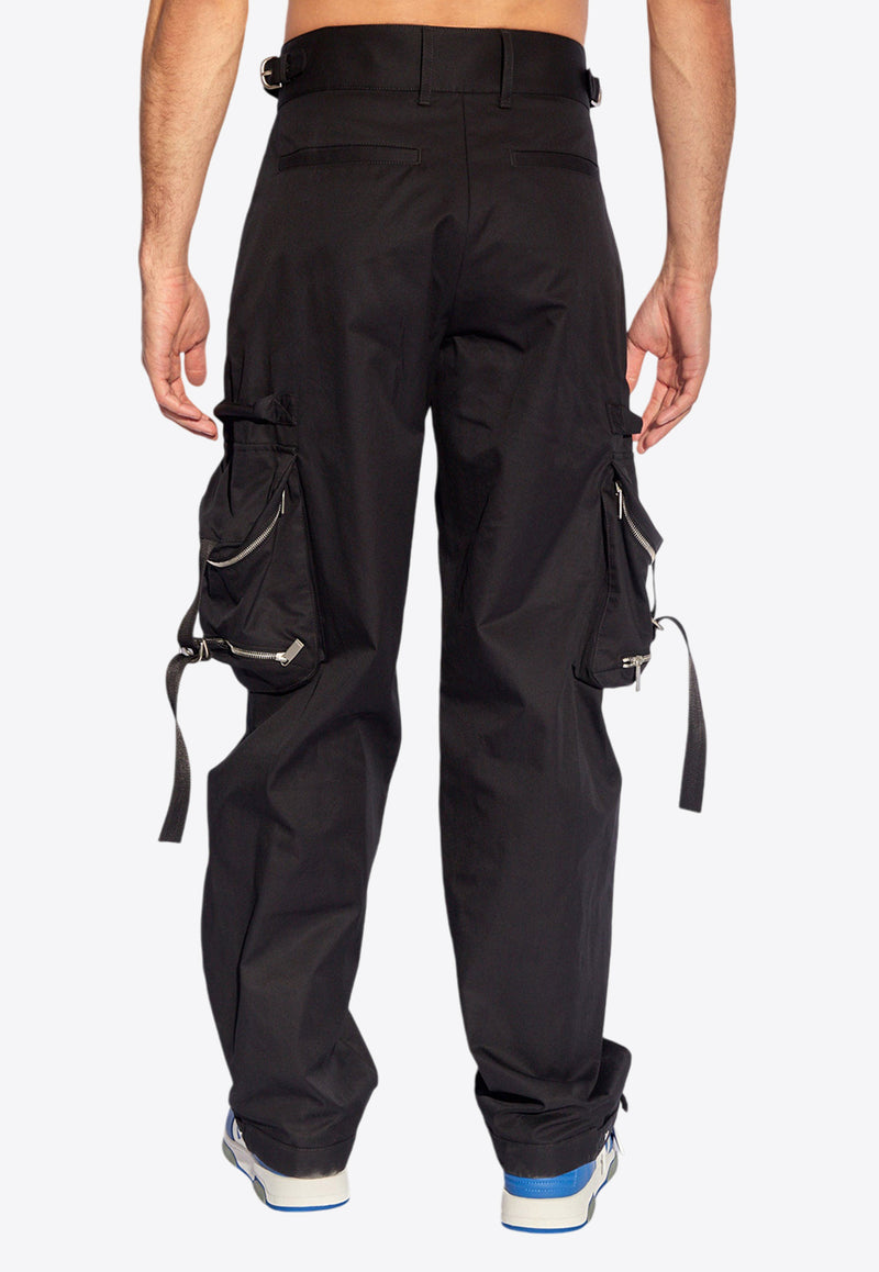 Off-White Straight Cargo Pants Black OMCF041C99 FAB001-1000