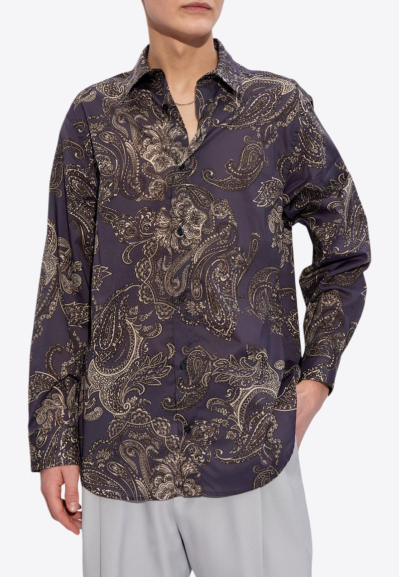 Etro Paisley Print Long-Sleeved Shirt Blue MRIC0012 99SA588-X0883